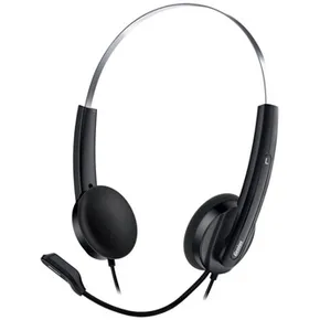 Genius HS-220U, slúchadlá s mikrofónom, ovládanie hlasitosti, čierna, 2.0, uzavretá, USB
